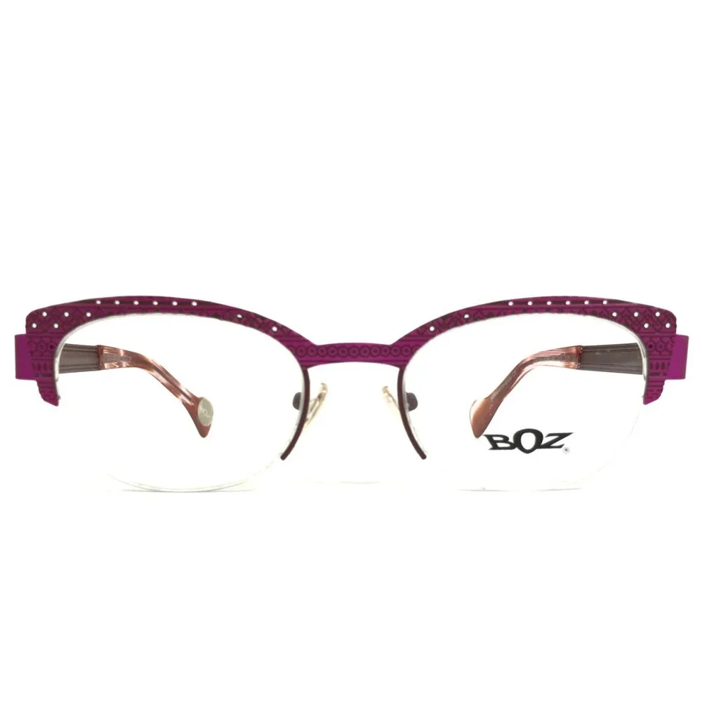 BOZ Eyeglasses Frames ZADIG 8090 Matte Brown Pink Fuchsia 49-19-135